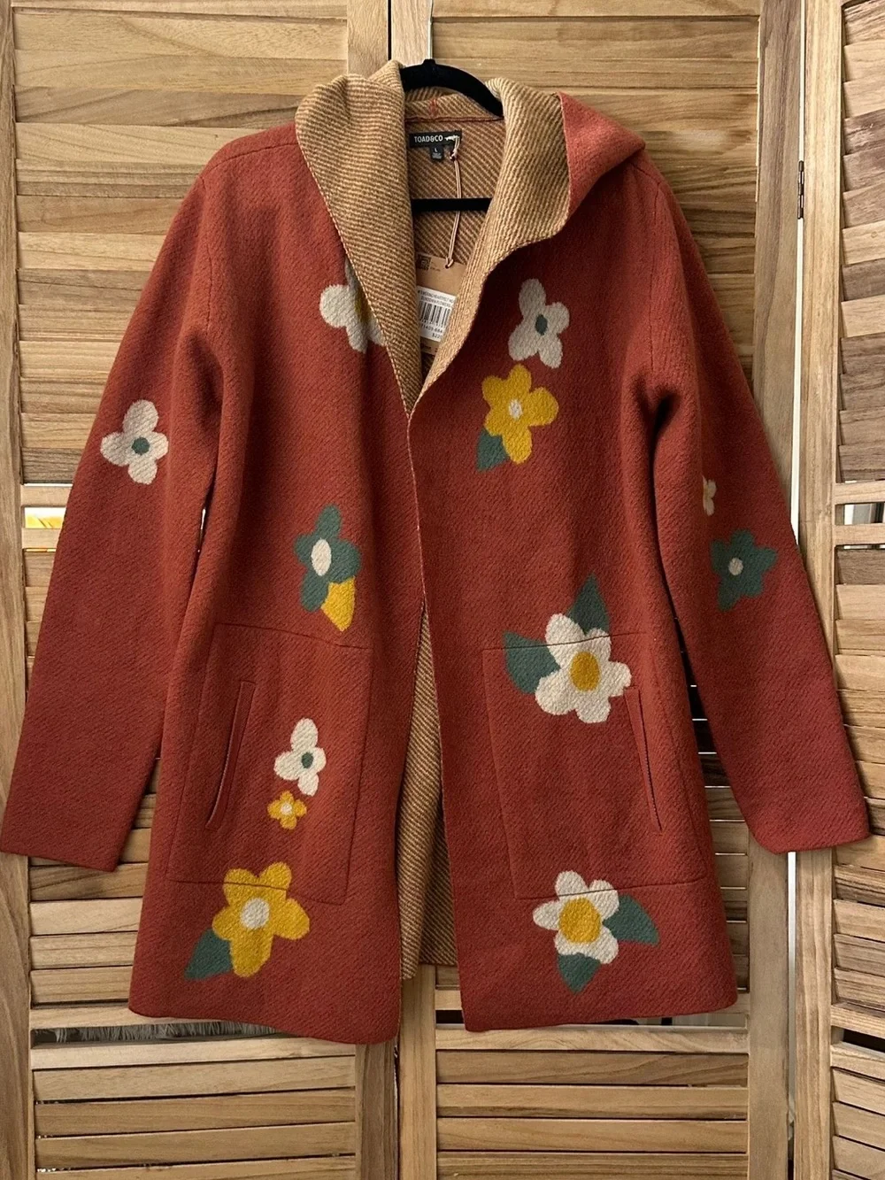 TOAD&CO heartfelt hoodie in sundown flowers size L_NWT - Picture 4 of 7